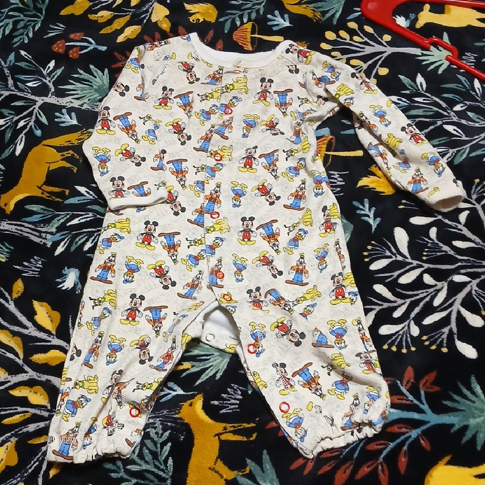 Disney White Footies One Piece